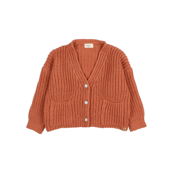 Buho Pockets Cardigan Terracota