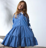 Unlabel East Dress Dark Blue Stripes