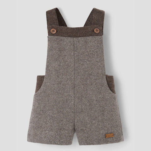 Popelin romper brown fleck contrasting