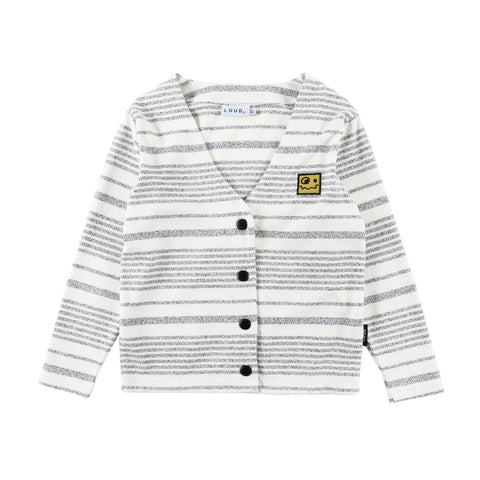 Loud Apparel Grow Cardigan Ecru/Grey