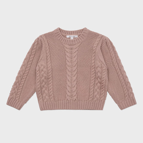 Louisiella Girl Welly Knit Pullover Indie Pink