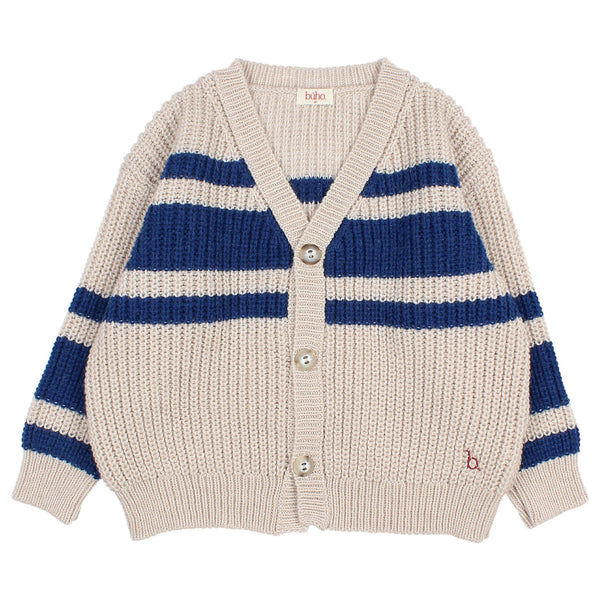 Buho Stripes Cardigan Marine by Búho Barcelona