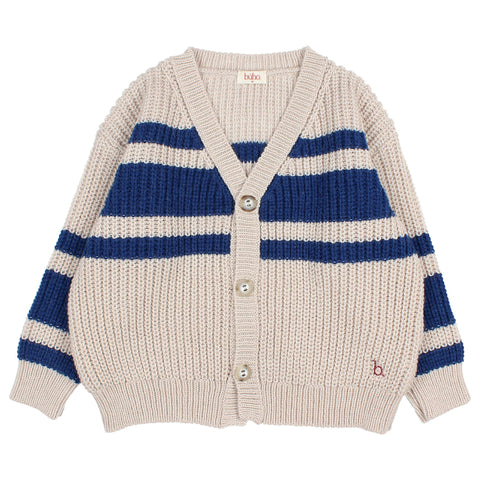 Buho Stripes Cardigan Marine by Búho Barcelona