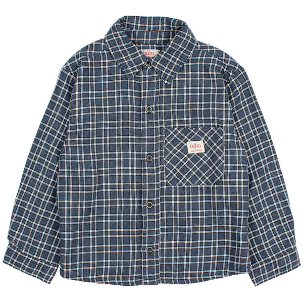 Buho Tartan Shirt Navy by Búho Barcelona