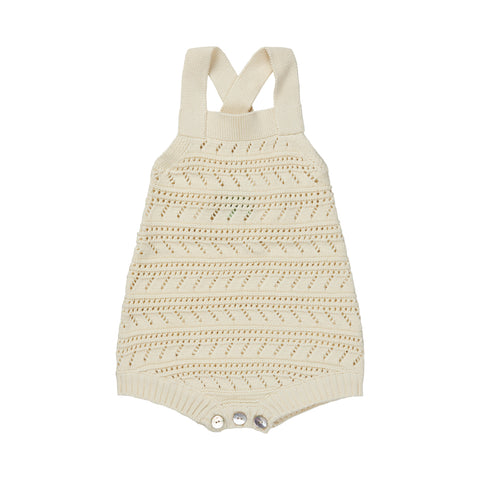 Fub Baby Pointelle Romper Ecru