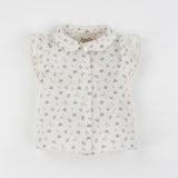 Popelin Floral Blouse With Baby Collar ||53.3
