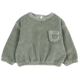 Buho BB Velvet Sweatshirt Eucalyptus by Búho Barcelona