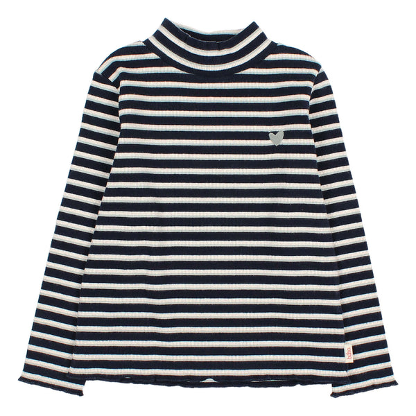 Buho Fancy Stripes T-Shirt Navy by Búho Barcelona