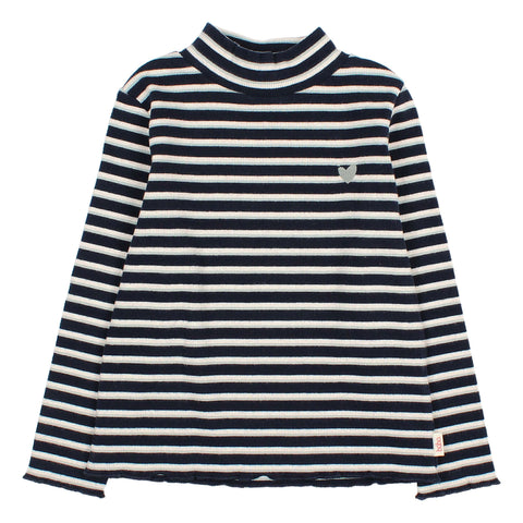 Buho Fancy Stripes T-Shirt Navy by Búho Barcelona