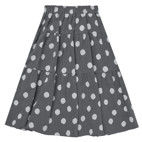 RYLEE & CRU TIERED MIDI SKIRT || DOTTY