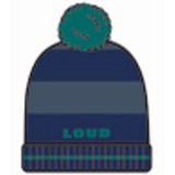Loud Apparel Beanie Hat Pompon, Knitwear Navy Stripe
