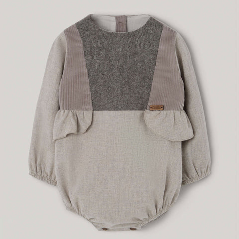Popelin romper sand with side panels