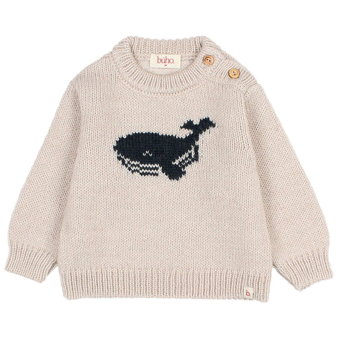 Buho BB Whale Jumper Natural by Búho Barcelona