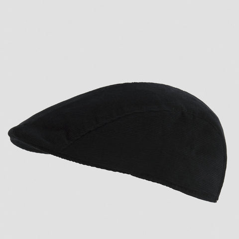 Popelin peak cap black corduroy || 66.4