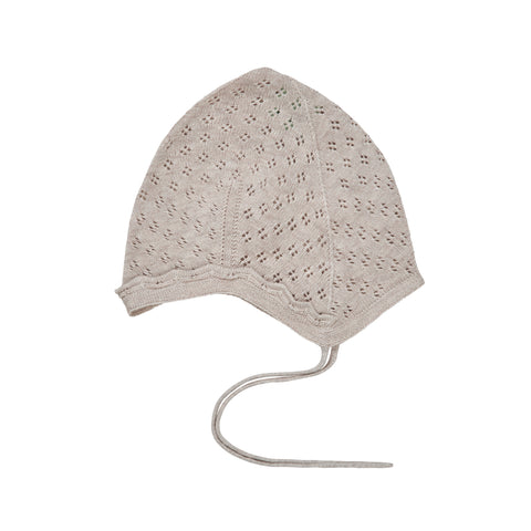 Fub Baby Pointelle Hat Taupe Melange