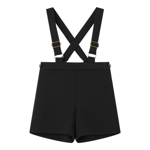 Coco Blanc Black Suspender Overalls Black