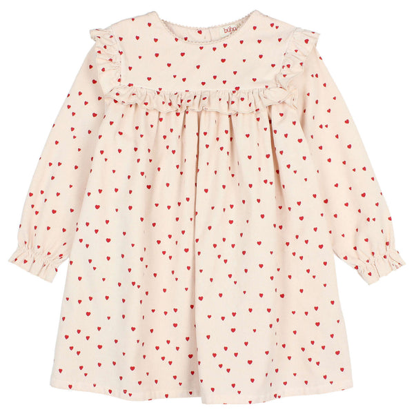Buho Mini Cuore Dress Cream Pink by Búho Barcelona