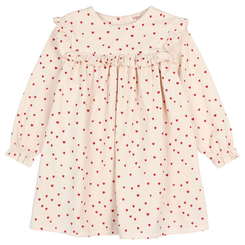 Buho Mini Cuore Dress Cream Pink by Búho Barcelona