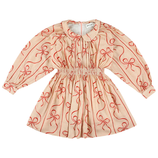 Morley Zola Girls Dress With Smock Rose