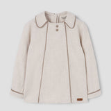 Popelin top sand panelled || 20.1