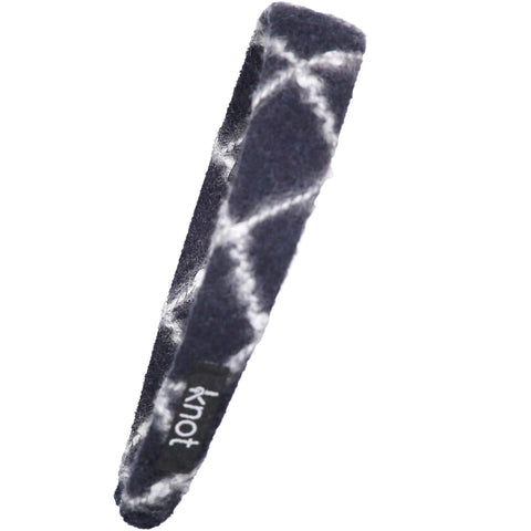 Knot Hairbands Plaid Headband // Navy