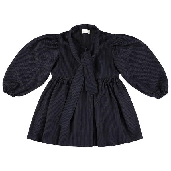 Morley Zas Girls Dress With Bow Bleu