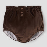 Popelin bloomer brown velvet high-waist || 26.3