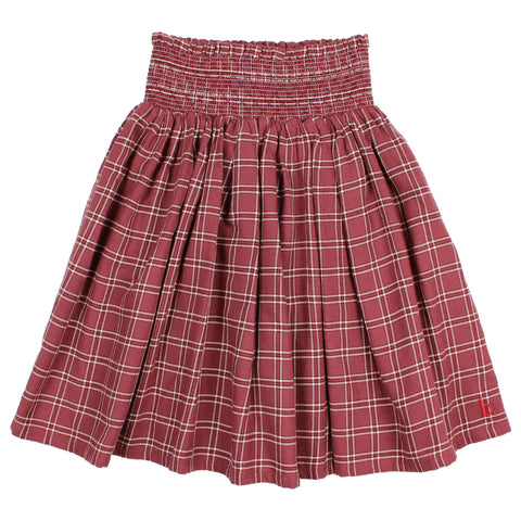 Buho Tartan Skirt Pomegranate