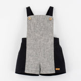 Popelin Black Fleck Combination Dungarees ||12.4