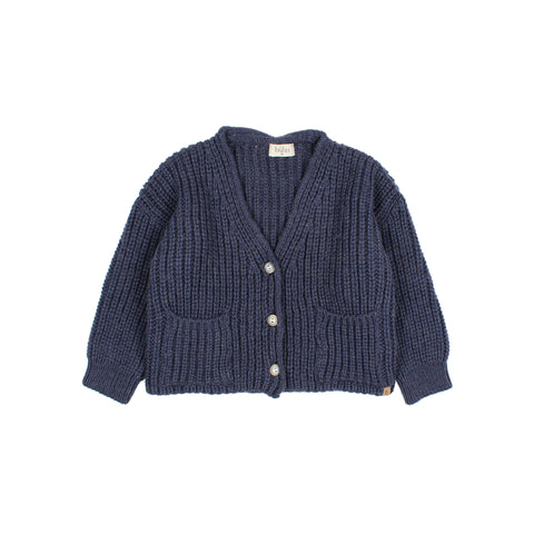 Buho Pockets Cardigan Navy