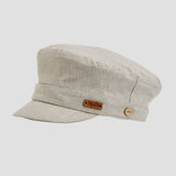 Popelin Sand Linen Cap With Peak ||62.1