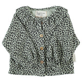 Piupiuchick Blouse W/ Round Collar | Mint Green W/ Animal Print
