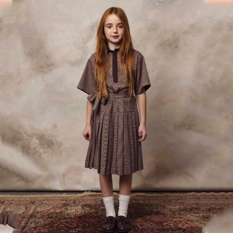 Unlabel Damp Dress Sand/Red Checks