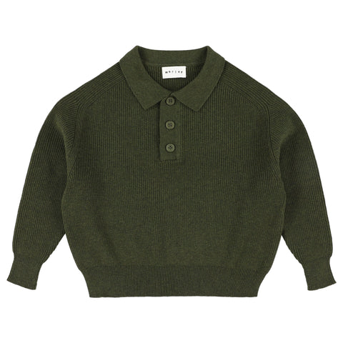 Morley Zietse Girls Knitted Polo Green
