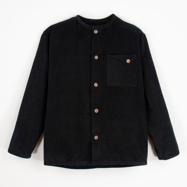 Popelin Black Corduroy Overshirt