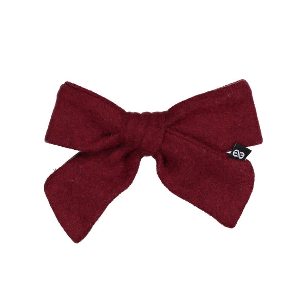 Knot Hairbands Woolen Bow // Burgundy