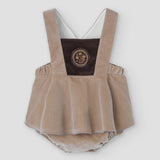 Popelin romper camel corduroy with straps || 4.4