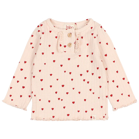 Buho BB Mini Cuore T-Shirt Cream Pink