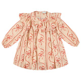 Morley Zabel Girls Dress With Ruffles Rose