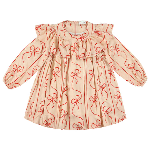 Morley Zabel Girls Dress With Ruffles Rose