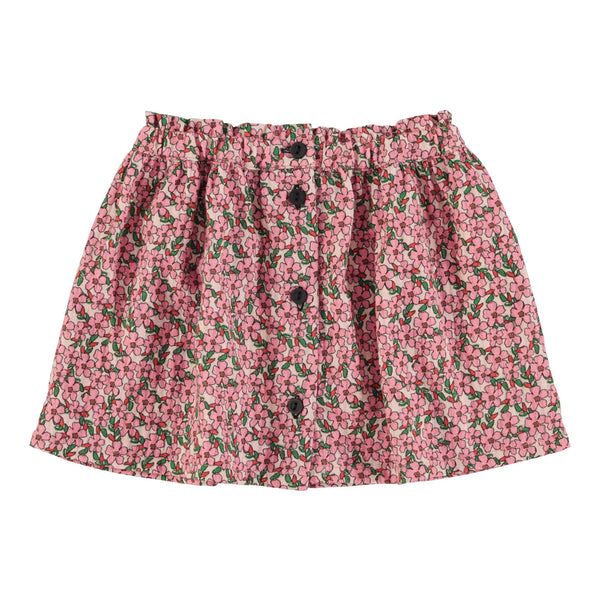 Piupiuchick Knee-Lenght Skirt | Pink Flowers