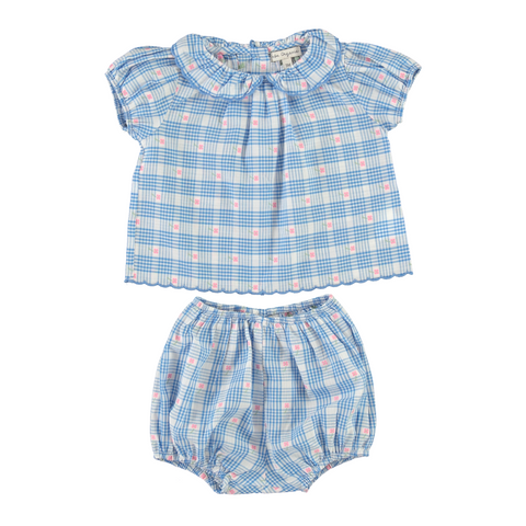 Bebe Organic Ida Baby Set Signature Floral Check