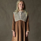 Popelin Ochre Cape-Style Dress