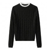 Coco Blanc Cabled Sweater Black