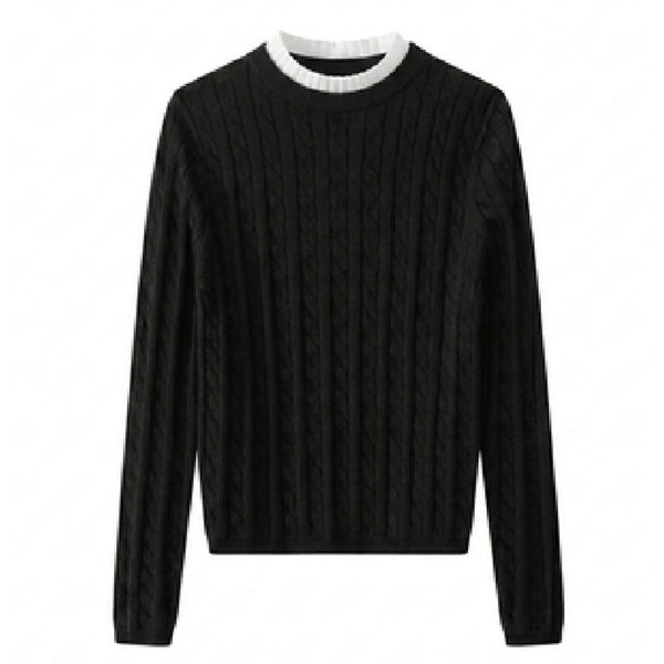 Coco Blanc Cabled Sweater Black