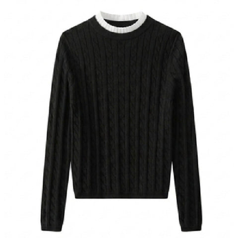 Coco Blanc Cabled Sweater Black
