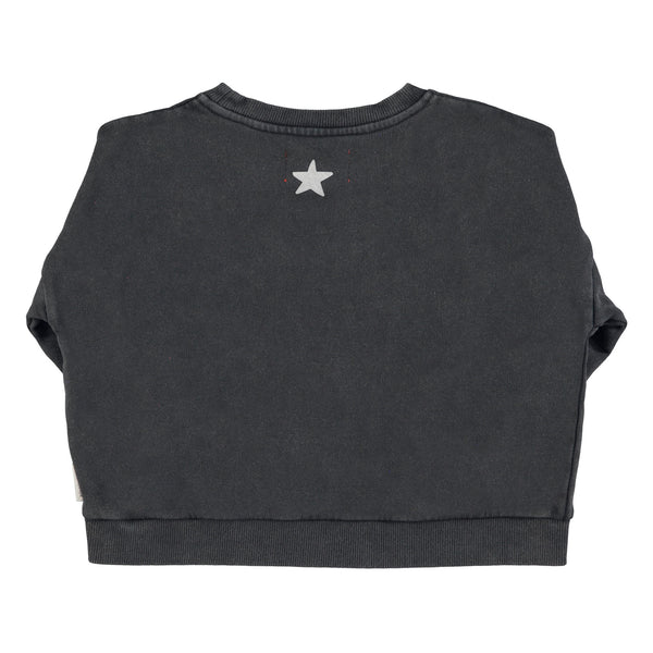 Piupiuchick Sweatshirt |Faded Black W/ "Jimi Hendrix" Print