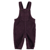 Piupiuchick Baby Dungarees Aubergine Corduroy