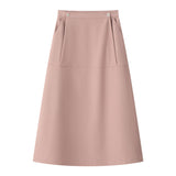 Coco Blanc Crepe Skirt Blush