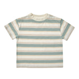 RYLEE & CRU RELAXED TEE || AQUA STRIPE